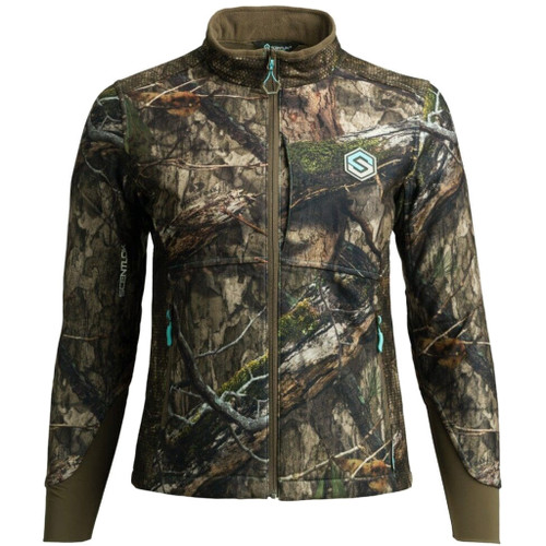 Scent-lok Women's Forefront Jacket Mo Country Dna, camouflage outdoor hunting jacket with full zip closure and pocket zippers.