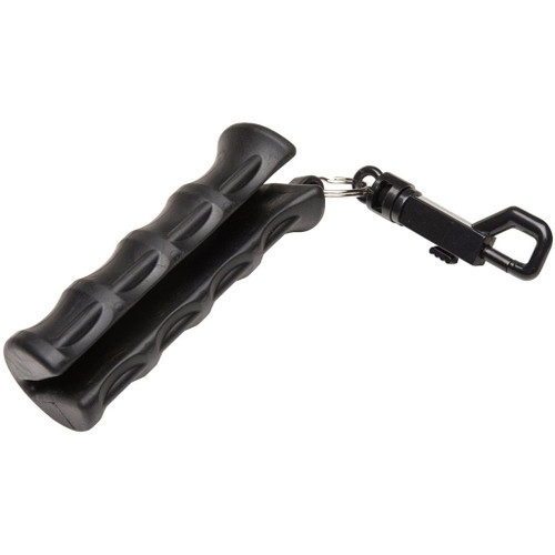 Truglo Arrow Puller, black plastic archery accessory with ergonomic grip and metal hook for easy arrow removal.