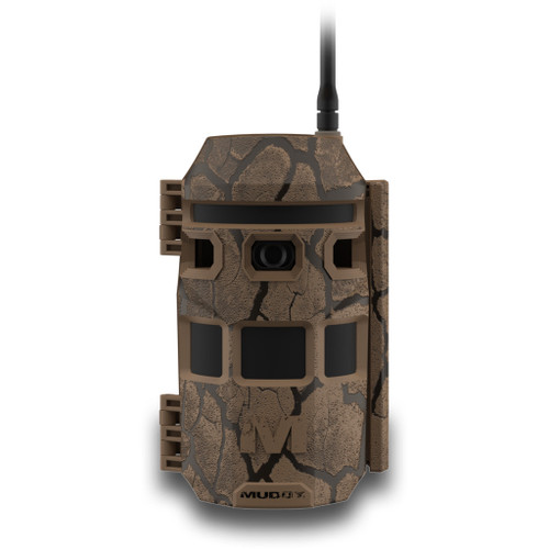 Muddy Outdoors Muddy Trifecta 180 Cellular Camera 36mp, trail camera with camouflage design, high-resolution lens, and wireless connectivity for wildlife monitoring.