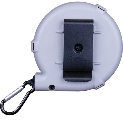 Summit Retractable Bow Rope, compact cord reel with black strap and metal clip for outdoor utility and climbing safety.
