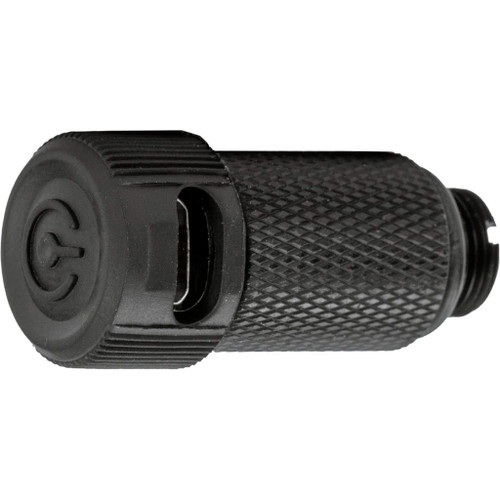 Trophy Ridge Rechargeable Sight Light, black cylindrical mount with textured grip and LED light opening for archery equipment.