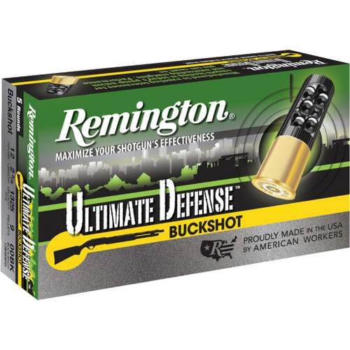 Remington Ultimate Defense Buckshot Loads 12 Ga. 2.75 In. 9 Pellet 00 Buck 5 Rd.