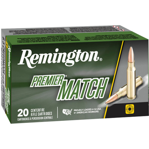 Remington Premier Match Centerfire Rifle Ammo 6.5 Creedmoor 140 Gr. Barnes Otmbt 20 Rd.
