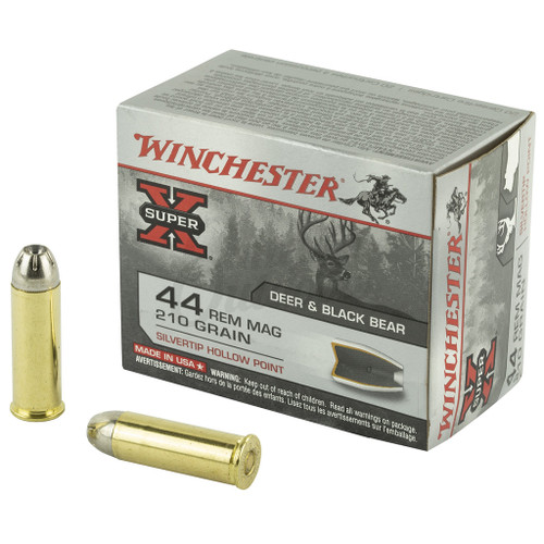 Winchester Silvertip Pistol Ammo 44 Rem. Mag. 210 Gr. Jhp 20 Rd.