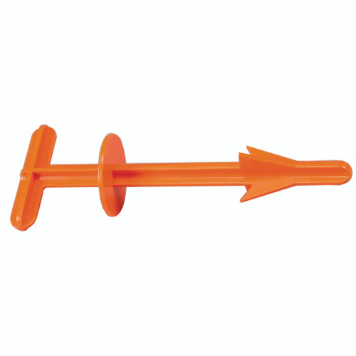 Hunters Specialties Butt Out 2 Field Dressing Tool, orange plastic game processing tool for removing internal organs from deer and other game.
