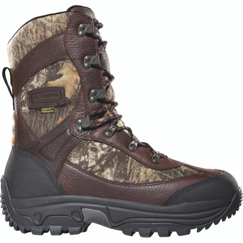 Lacrosse Hunt Pac Extreme Boot Mossy Oak Break Up 2000g 9, waterproof hunting boot with Mossy Oak Break Up camouflage pattern and rugged sole for outdoor hunting activities.