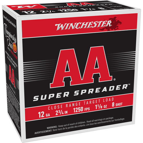 Winchester Aa Super Spreader Load 12 Ga. 2 3/4 In. 1 1/8 Oz. 8 Shot 25 Rd.