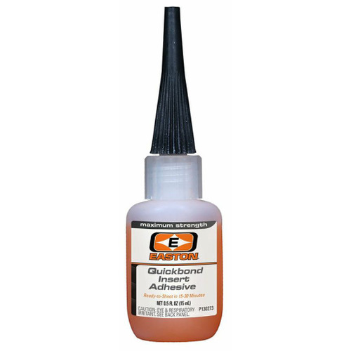 Easton Dr. Dougs Quick Bond Insert Adhesive, 0.5 Oz bottle with a black twist cap and label showing product details.