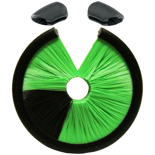 Trophy Ridge Whisker Biscuit Replacement Biscuit Green Medium, archery bow arrow rest with replacement black and green biscuit components.