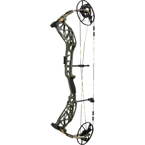 Bear Thp Adapt 2 Hp Bow, Throwback Green color, 45-60 Rh draw weight, modern compound bow design.
