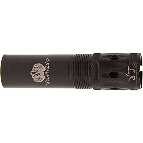 Carlsons Cremator Ported Choke 12 Ga. Beretta/Benelli Mobil LR, black shotgun choke with ported design and engraved logo.