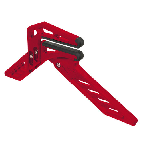 Elevation Raptor Kickstand Red, a sturdy and lightweight red kickstand designed for bicycles with adjustable mounting options.