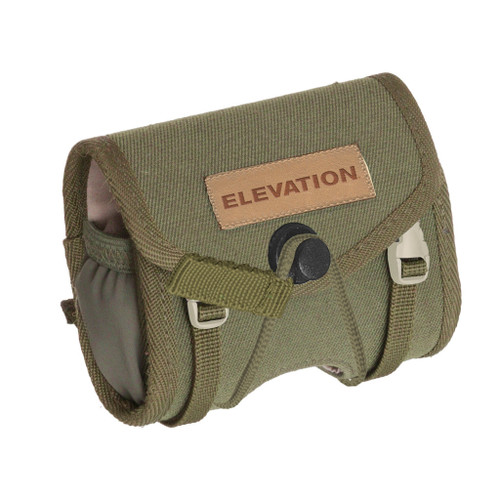 Elevation Horizontal Rangefinder Case Ambush Green, tactical green rangefinder carrying case with adjustable strap and secure closures.