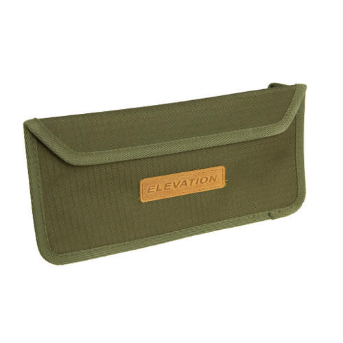 Elevation Scorecard/license Holder Ambush Green, green tactical license holder with the Elevation logo on the front.