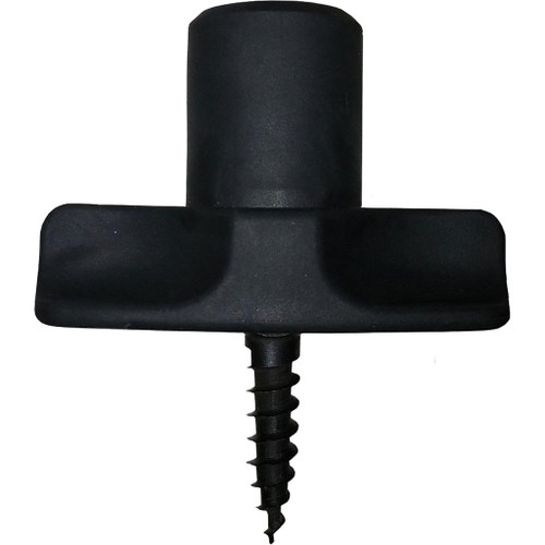 G5 Outdoors G5 Head Loc Quiver Tree Mount Black, a black plastic bow accessory with a screw for mounting.