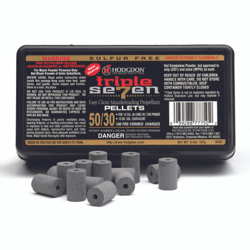 Hodgdon Triple Seven Pellets .50 Cal. 50 Gr. 100 Pk. Hazmat
