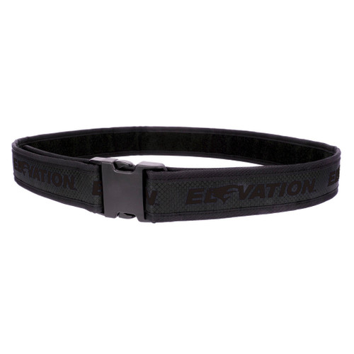 Elevation Pro Shooters Belt Black 28-46 In., black tactical shooting belt with adjustable strap and buckle.
