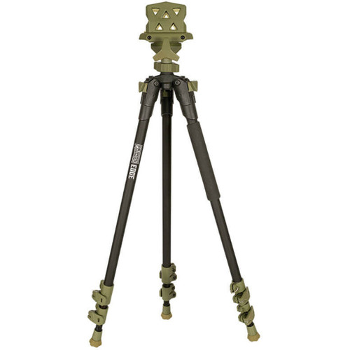 Primos Edge Tripod Dark Earth Aluminum, lightweight and durable tripod with adjustable legs for stable camera or hunting gear setup.