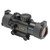 Truglo Traditional Red Dot Scope 30 Mm 1 Dot, close-up image of a black tactical rifle scope with adjustment knobs and mounting base.