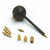Powerbelt Bullet Starter Universal, portable black handheld device with gold-colored connectors and accessories for vehicle jump-starting.