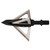 Muzzy Trocar Broadheads 3 Blade 100 Gr. 3 Pk., sharp mechanical broadhead with a black blade and silver metal frame.