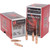 Hornady Boat Tail Spire Point Bullets 6 mm .243 in. 100 Gr. 100 Pk, copper-colored bullets with a pointed, boat tail design, displayed alongside packaging boxes.