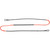 Wicked Ridge Replacement String Hca-75117, archery bow replacement string with red and black cords and loops at both ends.