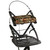 Summit Open Shot SD Climber, outdoor hunting blind chair with camouflage padded seat and black frame.