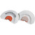 Woodhaven Copper Head Turkey Call, two protective covering pads with orange inserts and black text logo showing