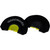 Woodhaven Black Hornet Turkey Call, close-up of the black and yellow turkey call in a split view.