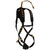 Muddy Outdoors Muddy Diamondback Harness, black and orange adjustable hunting and outdoor safety harness on white background.