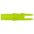 Easton 6.5mm Super 3d Nocks Lemon Lime 12 Pk, bright yellow-green arrow nocks for archery, with forked tip for arrows