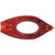 Nockturnal Nock Tool, red transparent plastic arch-shaped arrow nock tool for archery