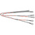 Tenpoint Cables TRX440, lightweight black and red twisted cables with loops at the ends for electronic archery equipment.