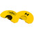 Woodhaven The Hunting Public Alpha Mouth Call, yellow foam turkey call with black branding and cutout for sound production.