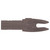 Easton 6mm H Nocks Smoke 12 Pk, a close-up image of a single smoked archery nock used for arrow fitting.