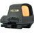Holosun Reflex Sight 30mm Solar Titanium Hood, a tactical red dot sight with a sleek black design and reflective lens for firearms aiming.