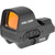 Holosun Elite Reflex Sight Green Solar Failsafe, compact black sight with orange-tinted lens and adjustment buttons on the side.