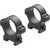 Leupold Backcountry Cross-slot Scope Rings Matte 34mm High, pair of black matte scope rings with cross-slots for mounting firearms optics.