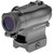 Holosun He515GM Rifle Sight Green Multi-reticle, Aluminum, close-up of black tactical scope with adjustable controls and purple lens