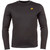 Blocker Outdoors Blocker Koretec Heavy Weight Top Charcoal Large, black long sleeve shirt with yellow logo on chest.