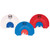 Knight And Hale HD Series Turkey Call Diaphragm Call 3 Pack, set of three colorful plastic turkey calls in white, blue, and red with black logo
