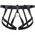 Xop Holiday Harness Med/lg, black adjustable pet harness with multiple straps and buckles for secure fitting.