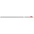 Easton White Box Arrows 4 Pk, set of four archery arrows with black shafts and red fletching