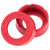 Rage Shock Collars All Crossbow Except Trypan 15 Pack, red rubber shock collars with engraved text for crossbow bowstrings.