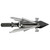 Muzzy Trocar Hbx Crossbow Broadhead 100 Gr. 3 Pk, metallic hunting broadhead with blade and screw components.