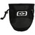 Easton Deluxe Release Pouch Black, black compact archery release pouch with mesh pockets and adjustable drawstring.