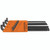 Easton Pro Stubby Hex Set, set of black hex keys with orange storage holder marked with size labels.