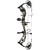 Bear Paradigm RTH Package Strata/black 60 Lbs. Rh, a camouflage-patterned compound bow with black accents, featuring a modern, lightweight design with dual wheels, adjustable components, and a complex pulley system for high-performance archery.
