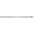 Easton Procomp Target Shafts 470, image of a single black archery arrow shaft with white, gold, and orange accents along the shaft and an orange and white fletching at the end.